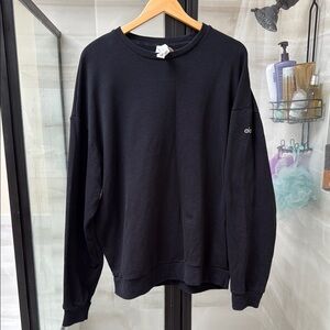 ALO Yoga Black Crewneck Sweatshirt
